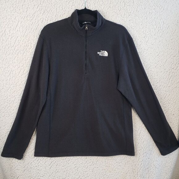 The North Face Fleece Jacket Mens M Charcoal Half-Zip Outdoor Sporty Luxe Urban - Picture 1 of 7